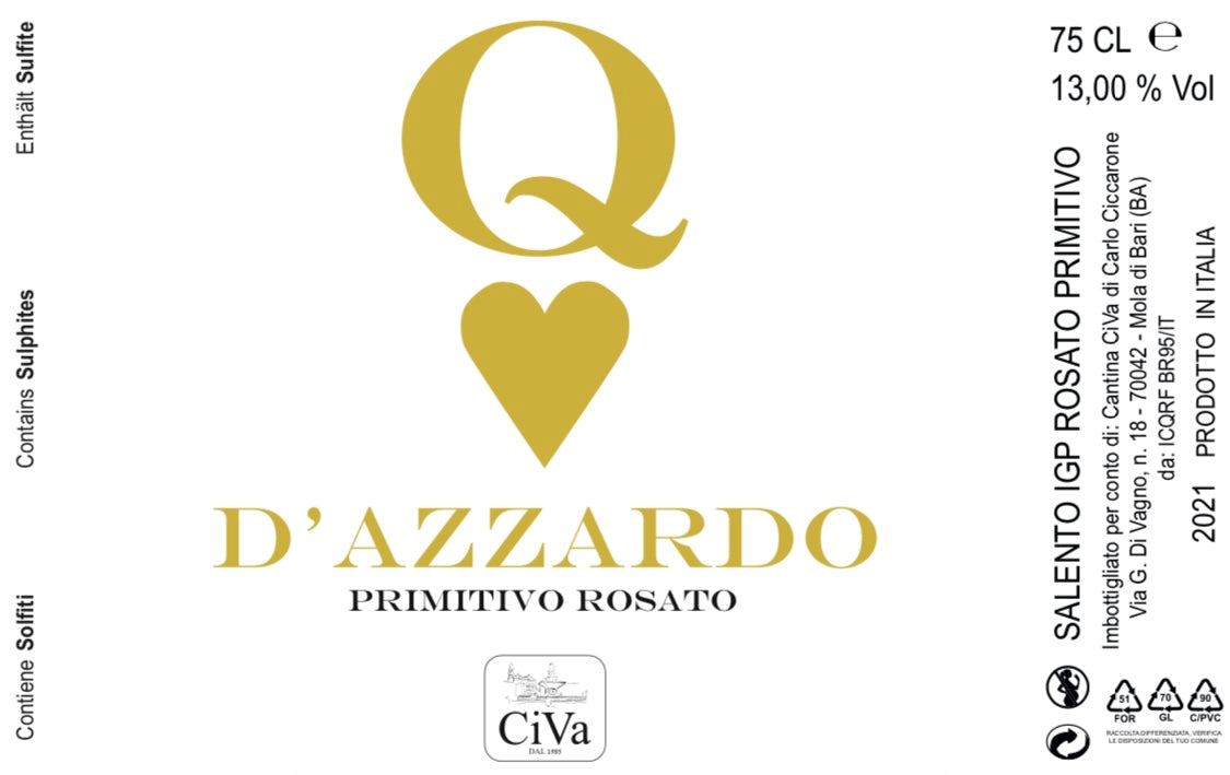 D’azzardo Primitivo Rosato